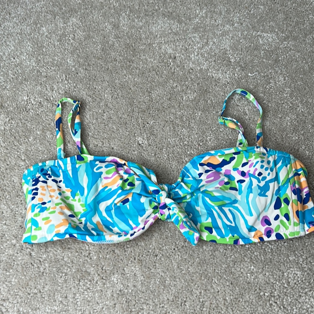 Lilly Pulitzer Resort White Sea Soiree  M Swim Top